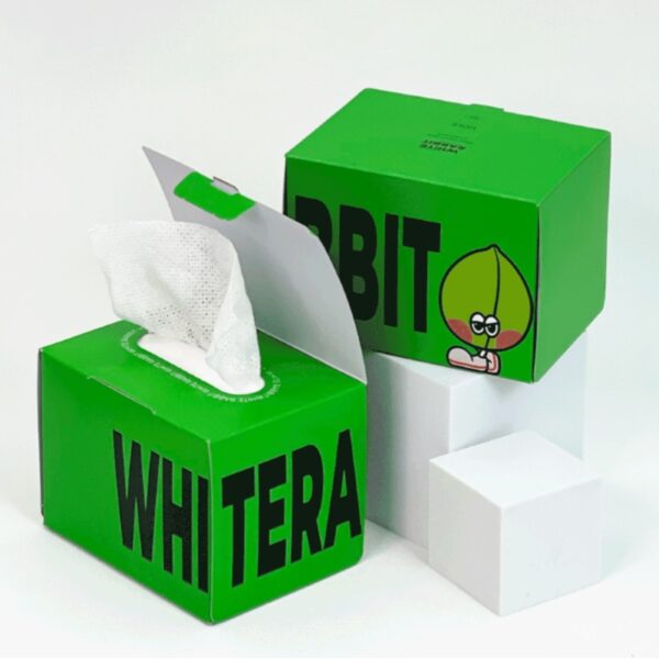 White Rabbit Tissue Type Facial Cotton [#Plain #Hole] - Image 5