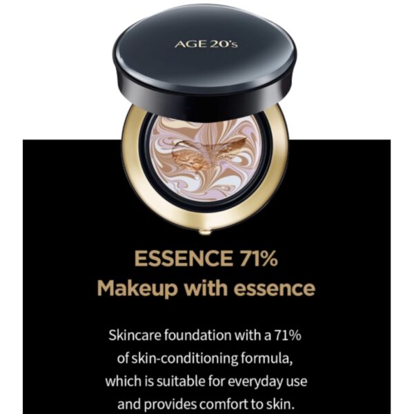 AGE 20's Signature Essence Cover Pact Master Double Cover SPF50+ PA++++ [#23 Medium Beige] (+ Refill) - Image 3