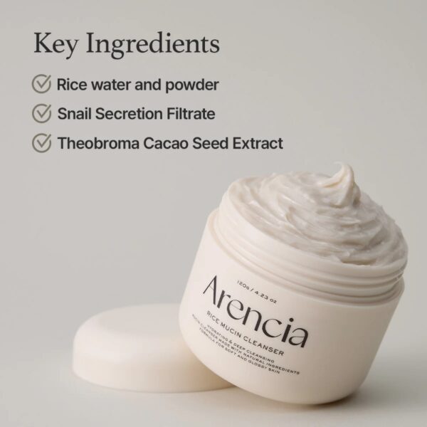 Arencia Rice Mucin Cleanser - Image 2