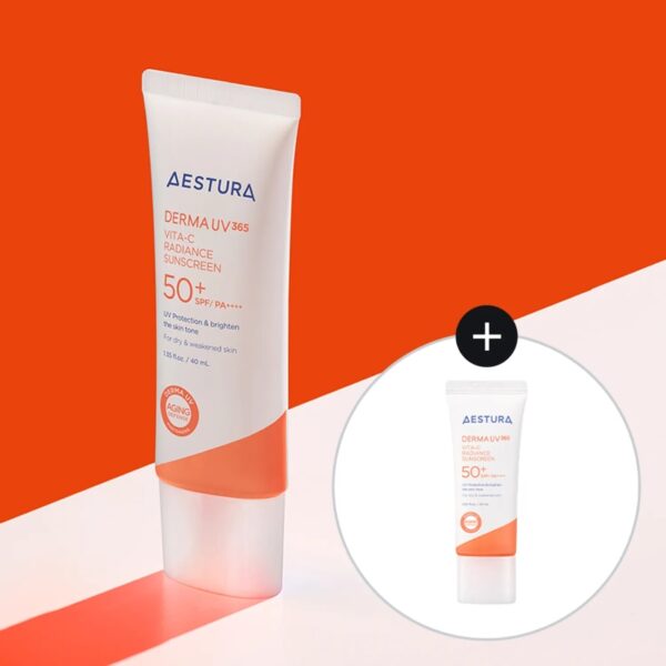 AESTURA Derma UV365 Vita-C Radiance Sunscreen SPF50+PA++++ 40ml Set (+20ML)