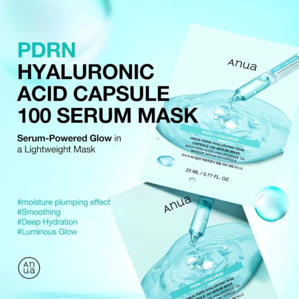 Anua PDRN Hyaluronic Acid Capsule 100 Serum Mask Sheet [#10 masks] - Image 2