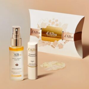 Dalba White Truffle First Spray Serum & Nourishing Serum Lip Balm Gift Set