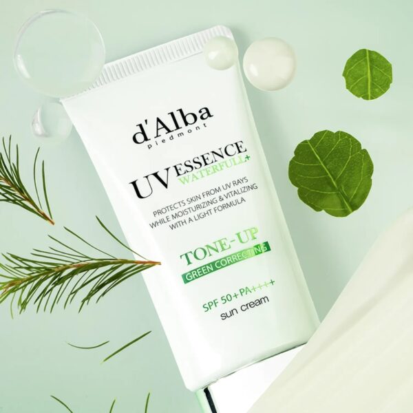 d’Ala Waterfull Tone Up Sun  Cream (Green Correcting) - Image 3
