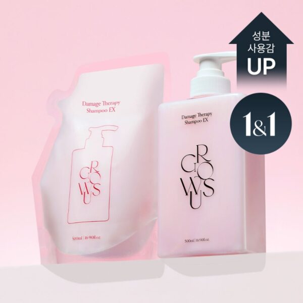 growus Damage Therapy Shampoo EX 500mL Set (+Rerill 500ml)