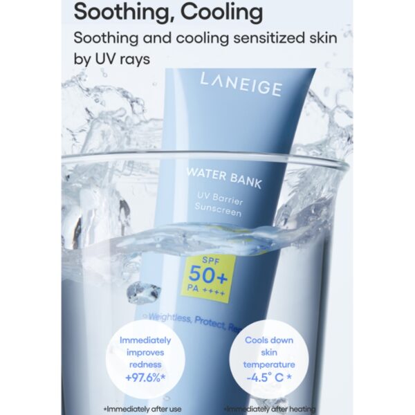 LANEIGE Water Bank UV Barrier Sunscreen 50ml Set (+25ml) - Image 5