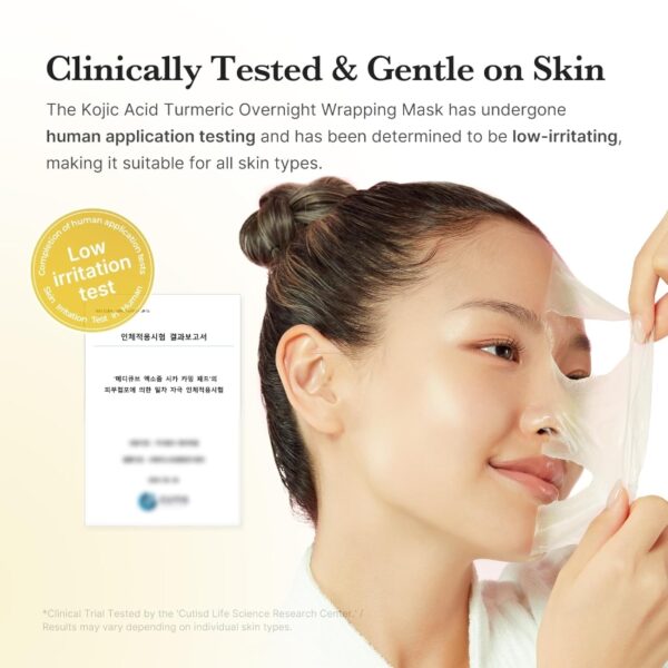 Medicube Kojic Acid Turmeric Night Wrapping Mask (+Brush) - Image 3