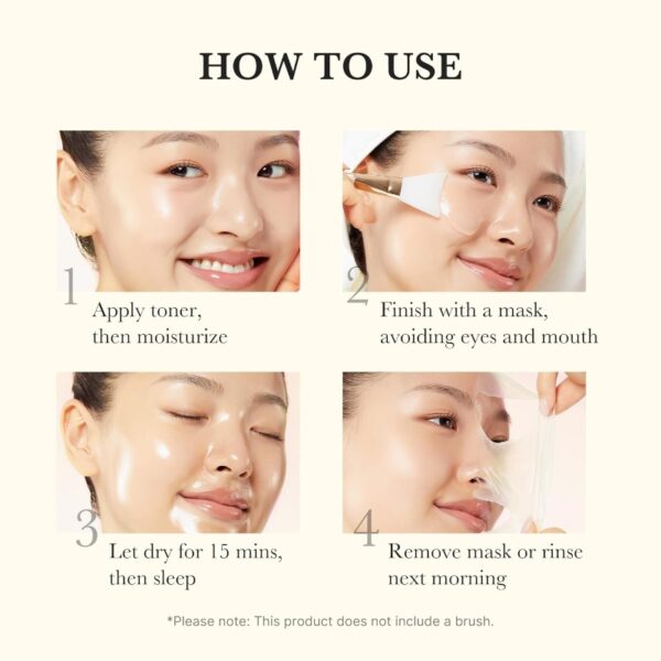 Medicube Kojic Acid Turmeric Night Wrapping Mask (+Brush) - Image 5