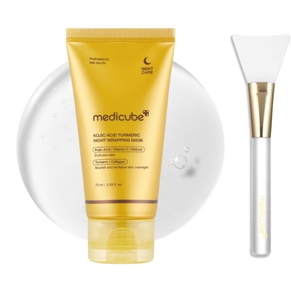 Medicube Kojic Acid Turmeric Night Wrapping Mask (+Brush)