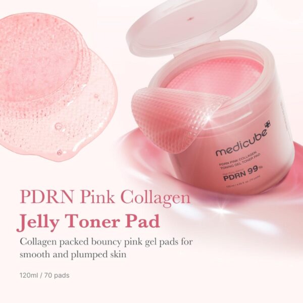medicube PDRN Pink Collagen Toning Gel Toner Pads - Image 2