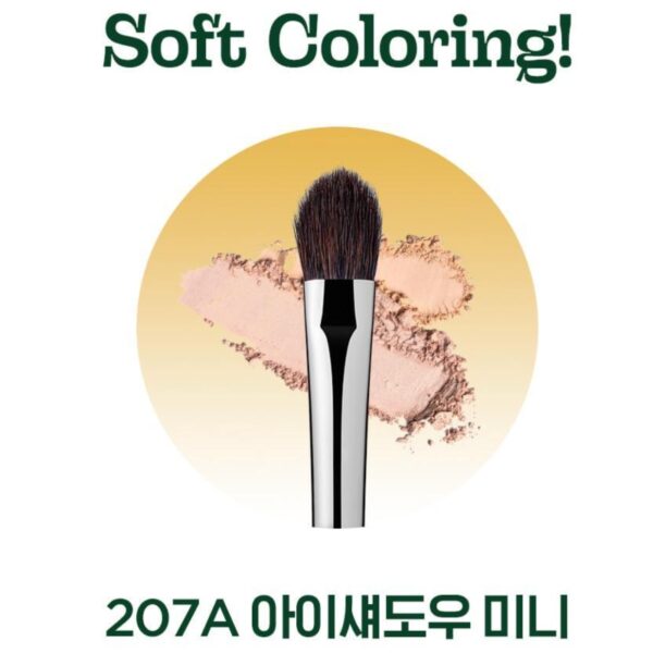 Dark Green x Piccasso Lip&Eye Mini Brush Set (+Fluffy Keychain Pouch) - Image 3