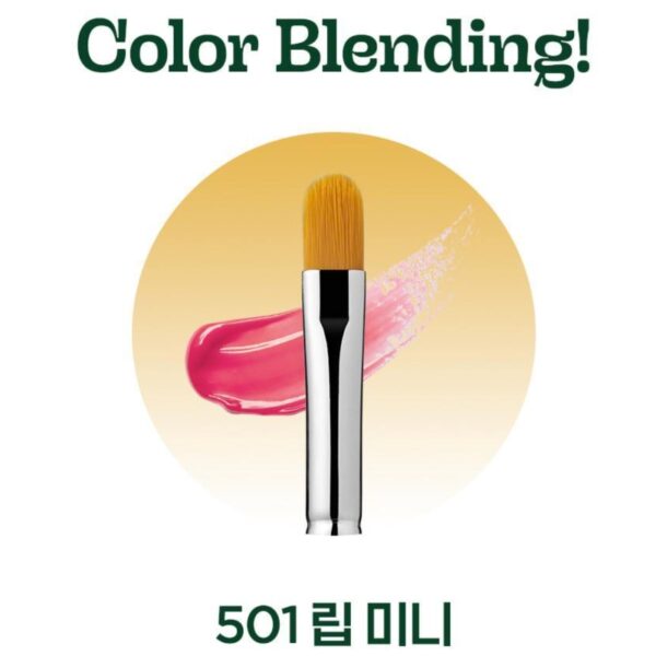 Dark Green x Piccasso Lip&Eye Mini Brush Set (+Fluffy Keychain Pouch) - Image 4
