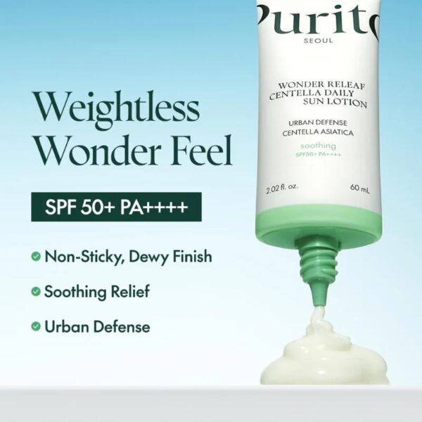 Purito Wonder Releaf Centella Daily Sun Lotion SPF50+ Broad Spectrum - Image 4