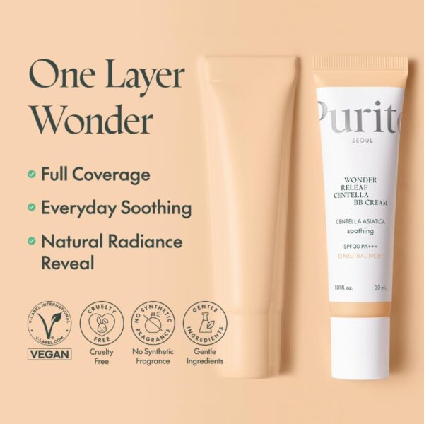 Purito Wonder Releaf Centella BB Cream [#21 Light Beige] - Image 3