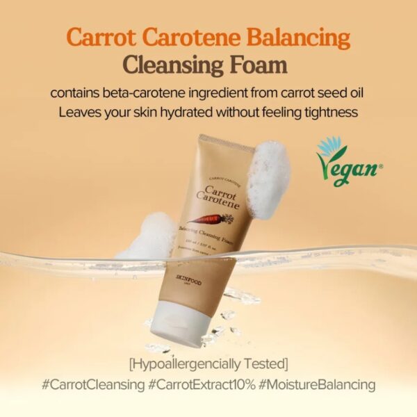 SKINFOOD Carrot Carotene Balancing Cleansing Foam - Image 2