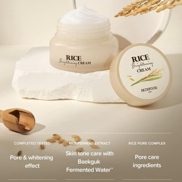SKINFOOD Rice Brightening Cream 60ml - Image 2