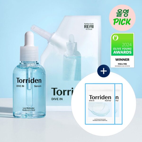 Torriden Dive-In Serum 50mL Refill Set (+50mL Refill + Pad 20p)