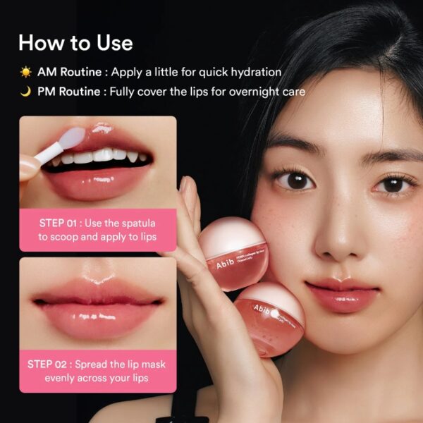 Abib PDRN Collagen Lip mask Glazed Jelly (+Pouch Kerying) - Image 6