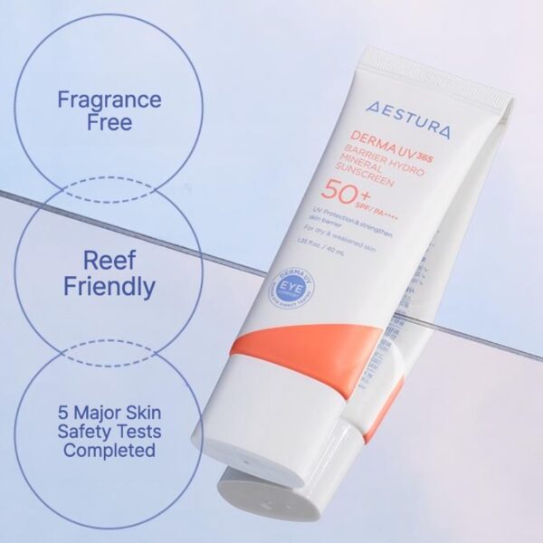 AESTURA Derma UV365 Barrier Hydro Mineral Sunscreen 40ml Set (+20ml) - Image 7
