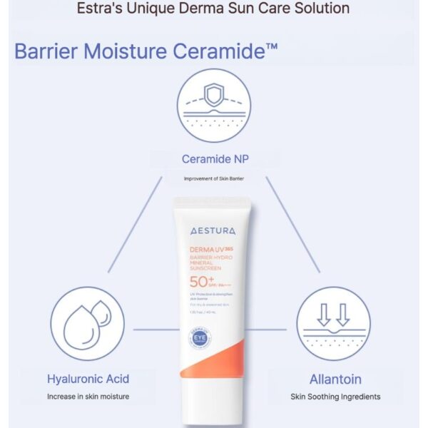 AESTURA Derma UV365 Barrier Hydro Mineral Sunscreen 40ml Set (+20ml) - Image 5