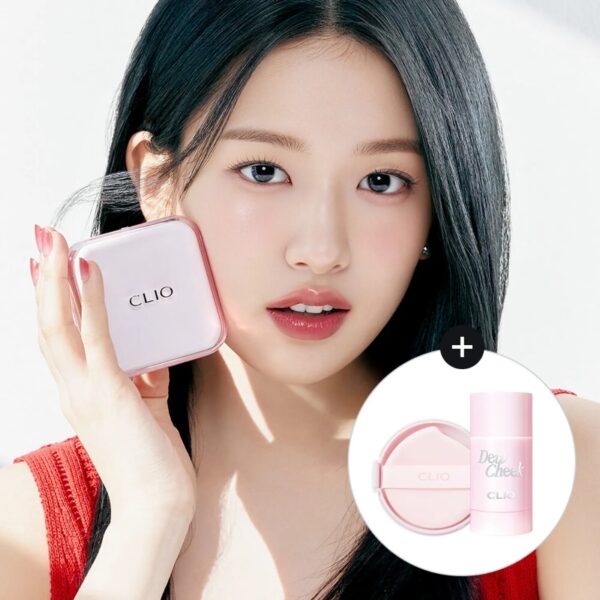 CLIO Kill Cover Mesh Glow Essential Cushion Set [#3 Colors] (+Refill +Dew Cheek) - Image 3