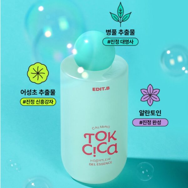 EDIT.B Calming Tok Cica Heartleaf Gel Essence 200ml - Image 4