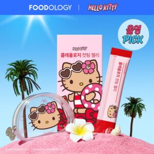 TANNING KITTY x FOODOLOGY Coleology Cutting Jelly 10 Sticks Set (+2 Sticks+Pouch)