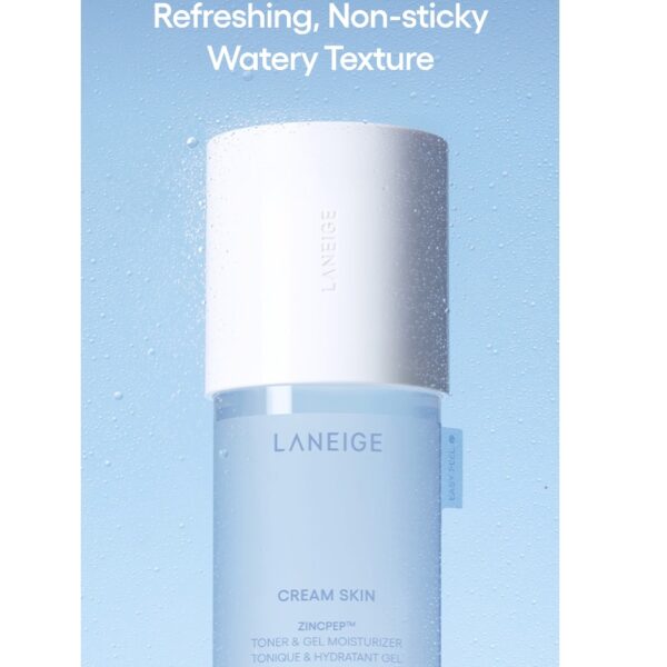 LANEIGE Cream Skin Toner & Gel Moisturizer 170ml+ 50ml SET (+Cerapeptide Refiner 50ml) - Image 2