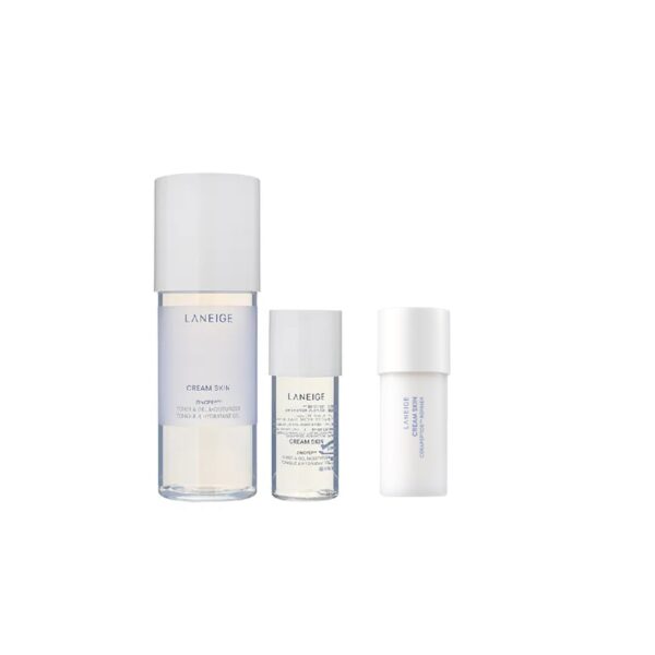 LANEIGE Cream Skin Toner & Gel Moisturizer 170ml+ 50ml SET (+Cerapeptide Refiner 50ml)