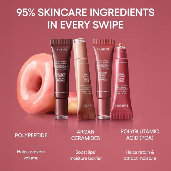 LANEIGE Glaze Craze Lip Serum (Heart keying + Trial 4 kit) - Image 2