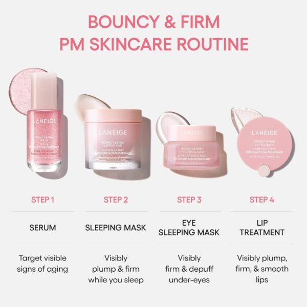 LANEIGE Bouncy&Firm Serum (+10ml + Sleeping Mask 10ml) - Image 4