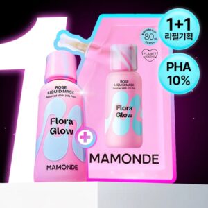 Mamonde Flora Glow Rose Liquid Mask 80ml Set (+Refill 80ml)