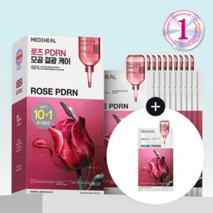MEDIHEAL British White Rose PDRN Essential Mask Sheet Bio Emulsome [11 masks]