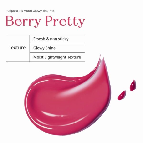 Peripera Ink Mood Glowy Tint  [#13 BERRY PRETTY] - Image 3