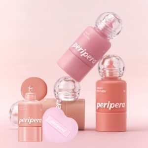 peripera Syrupy Tok Cheek Set [#3 Colors] (+Heart Pang Pang Puff)