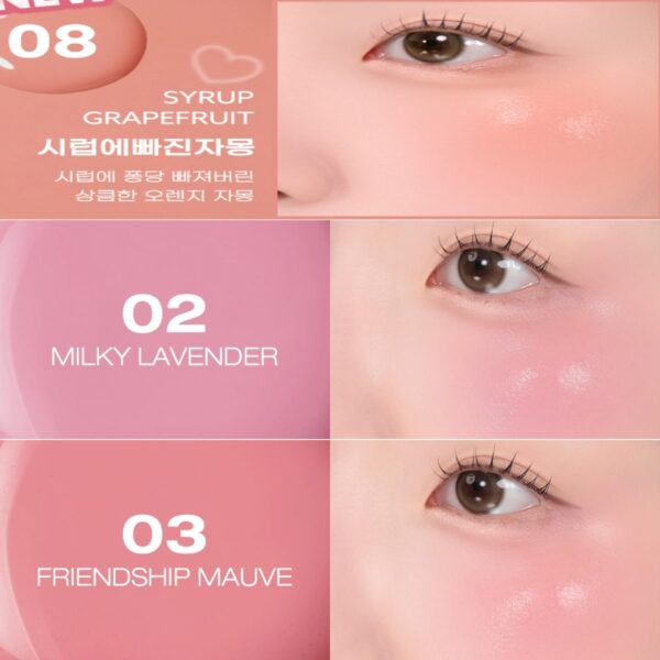 peripera Syrupy Tok Cheek Set [#3 Colors] (+Heart Pang Pang Puff) - Image 5