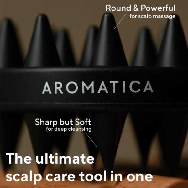 AROMATICADual Scalp Shampoo Brush [#Green] - Image 2