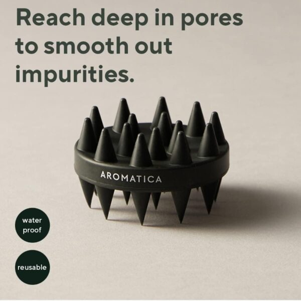 AROMATICADual Scalp Shampoo Brush [#Green] - Image 3
