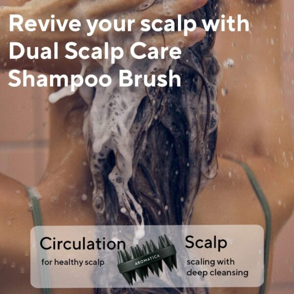 AROMATICADual Scalp Shampoo Brush [#Green] - Image 4