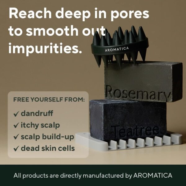 AROMATICADual Scalp Shampoo Brush [#Green] - Image 5