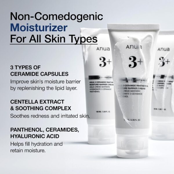 Anua 3 Ceramide Panthenol Moisture Barrier Cream 100ml - Image 3