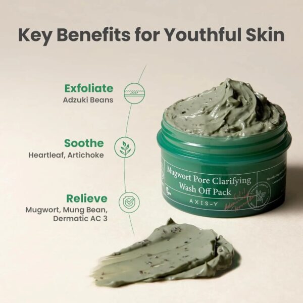 AXISY Mugwort Pore Clarifying Wash Off Pack - Image 4
