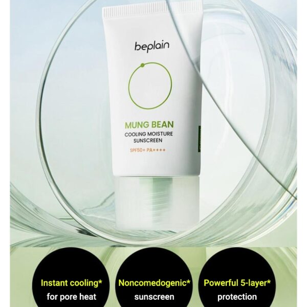 beplain Mung Bean Cooling Moisture Sunscreen 1+1 SET - Image 4