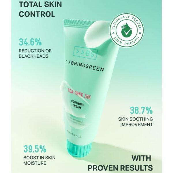 BRINGGREEN Tea Tree Cica Soothing Cream Plus 200ml Set (+ 20ml+Zinc Teca Blemish Serum) - Image 2