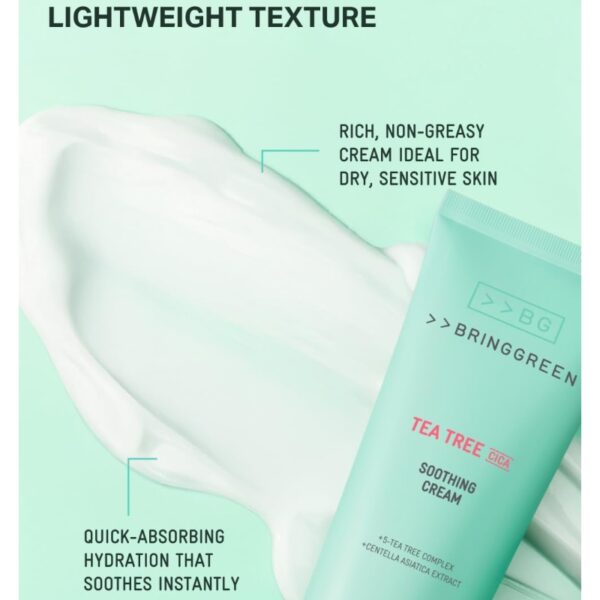 BRINGGREEN Tea Tree Cica Soothing Cream Plus 200ml Set (+ 20ml+Zinc Teca Blemish Serum) - Image 3