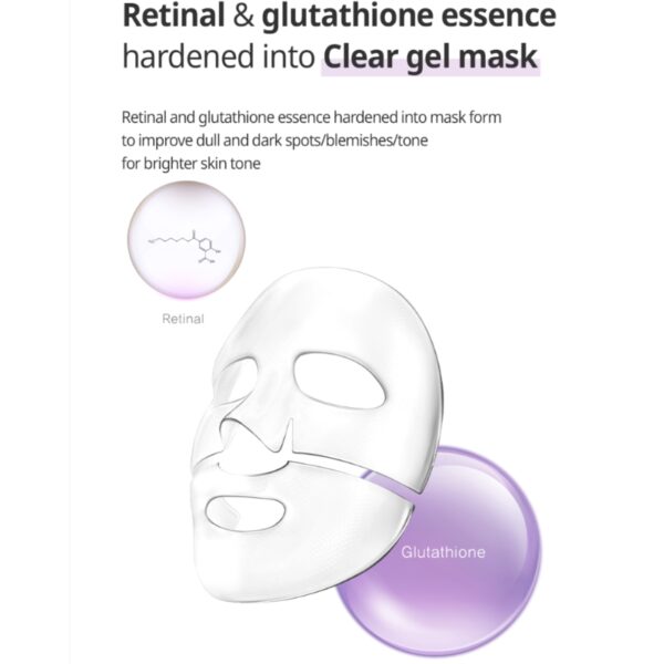 Dermatory Retinal Gel Mask Sheet [# Collagen #Glutathione](5 masks) - Image 5