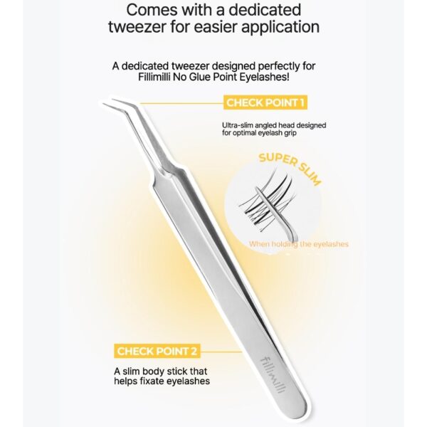 Fillimilli No Glue Point Piece Lashes (+Tweezers) Set - Image 2