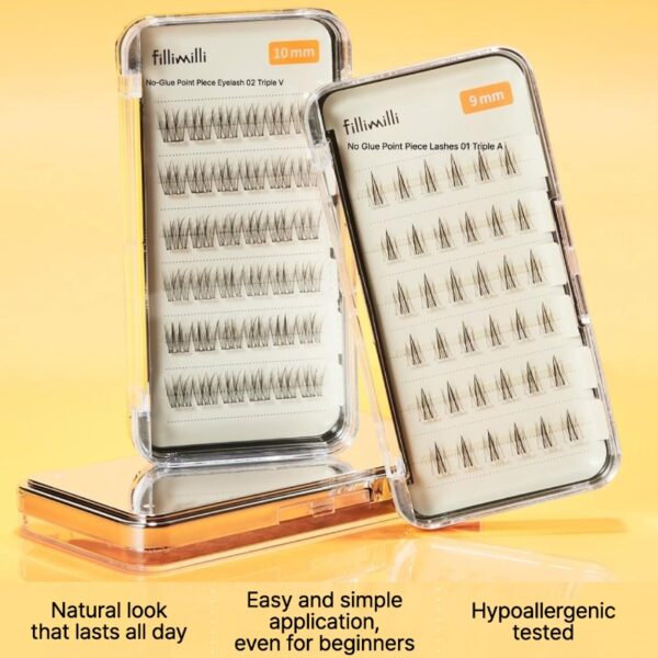 Fillimilli No Glue Point Piece Lashes (+Tweezers) Set - Image 5