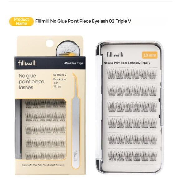 Fillimilli No Glue Point Piece Lashes (+Tweezers) Set - Image 8
