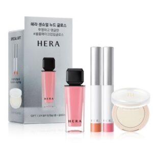 HERA Sensual Nude Gloss Set [#2 Colors] (+2 Lip Pencil + Glow Balm)