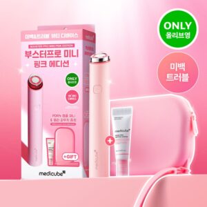 medicube AGE-R Booster Pro mini [#Pink] +pdrn Ampoule +Pouch (Korean Version)